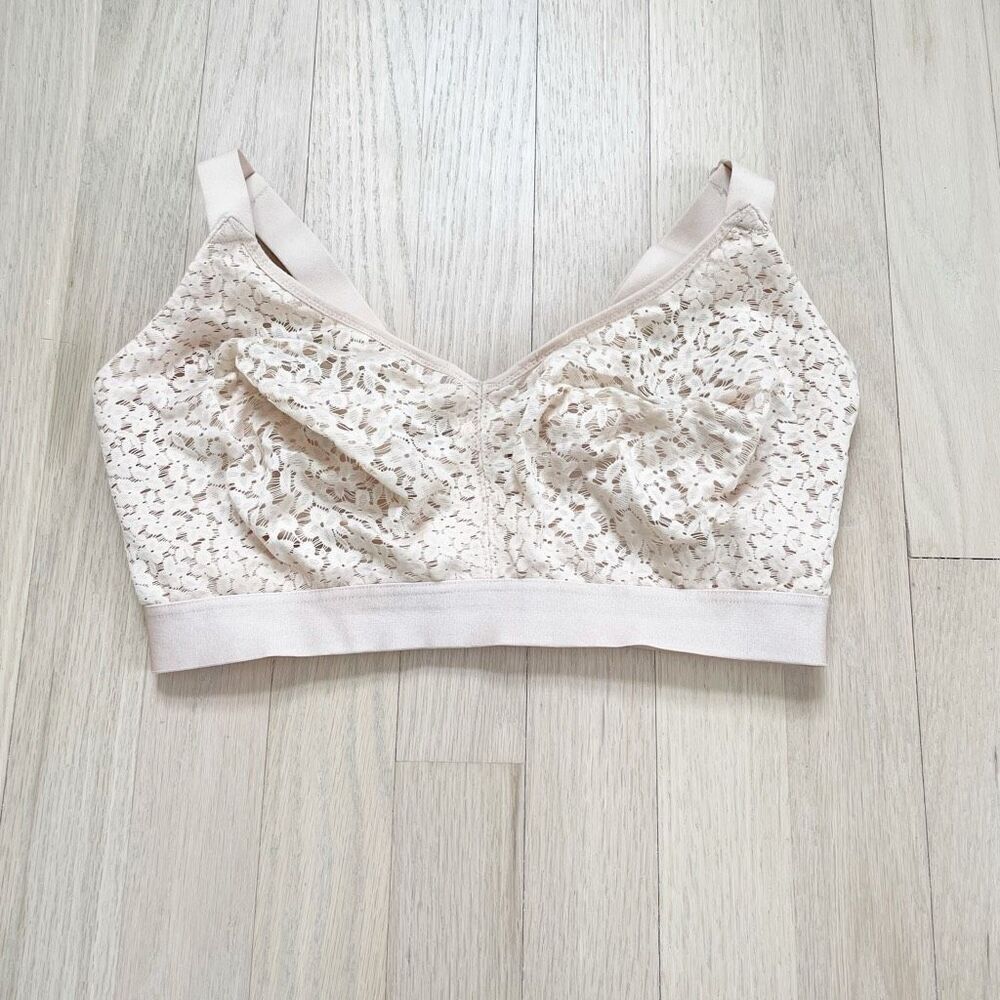 Chantelle Norah Comfort Wirefree Bra Size 34DDD dusty rose pink